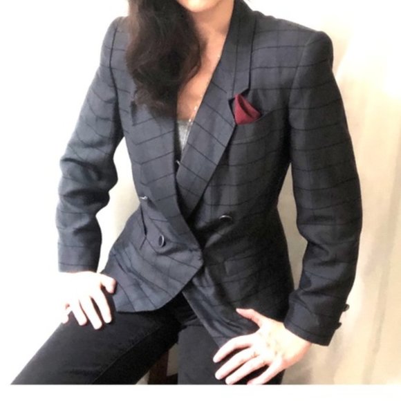 Vintage Eighties Plaid Blazer - Picture 1 of 6